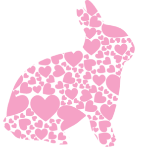 Rabbit With Hearts Clip Art